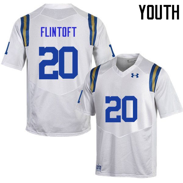 Youth #20 Stefan Flintoft UCLA Bruins Under Armour College Football Jerseys Sale-White